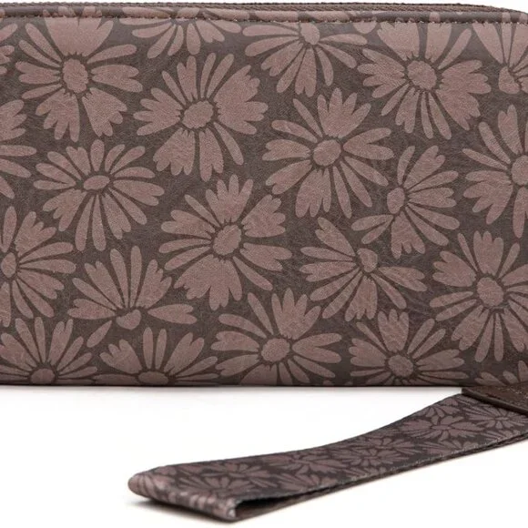 Wallet Women Coffee Daisy Wallets, Card Cases & Money Organizers Large Capacity